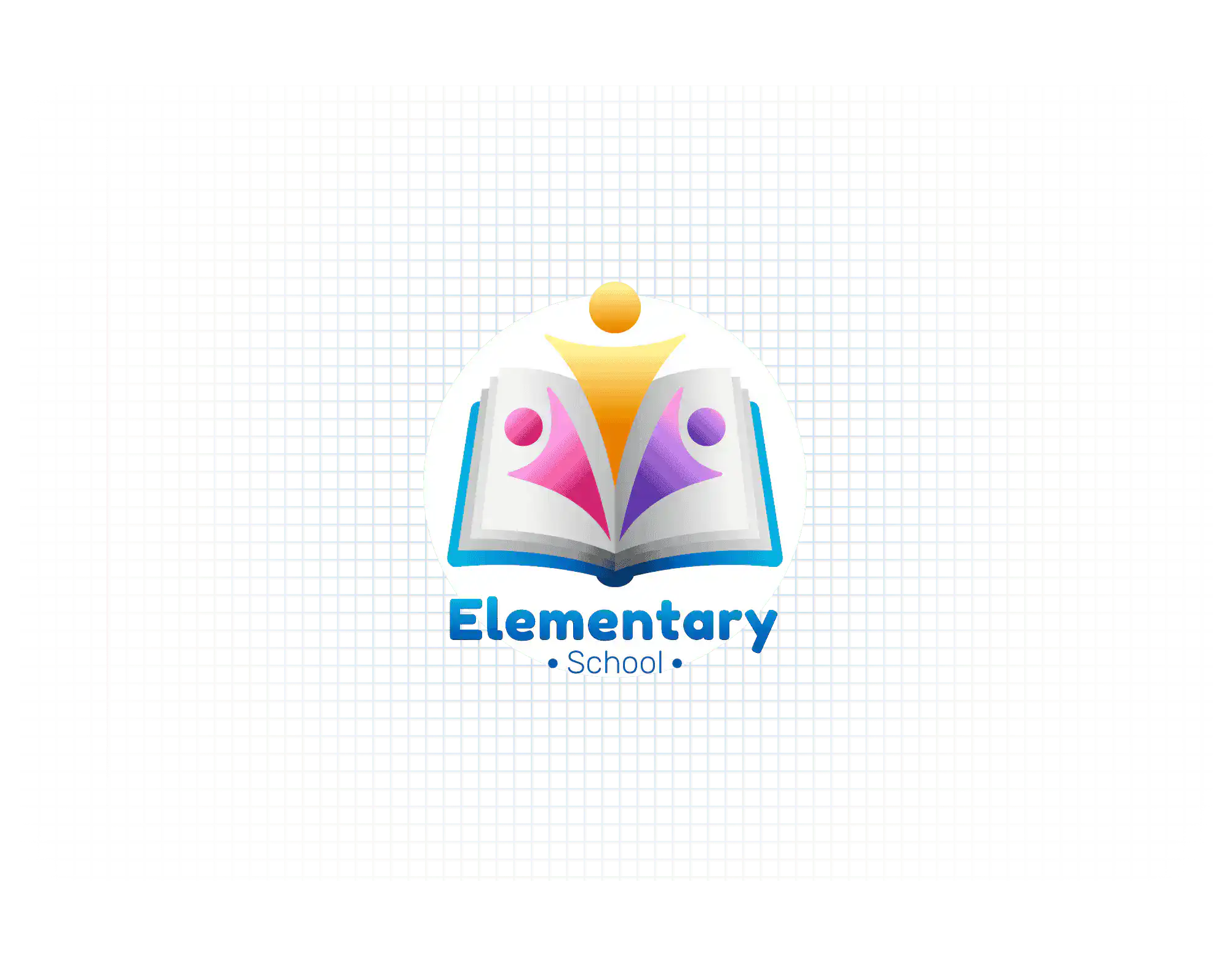 School logo as the primary graphical identity infographic